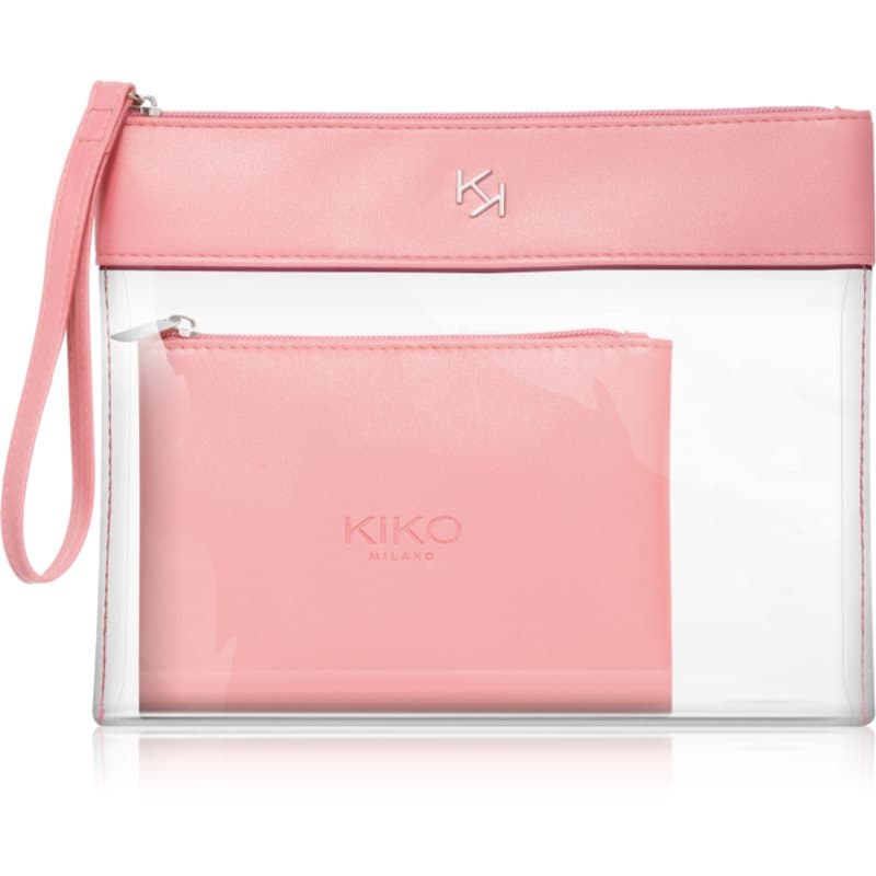 Transparent Beauty Case przezroczysta kosmetyczka z futerałem 003 Pink