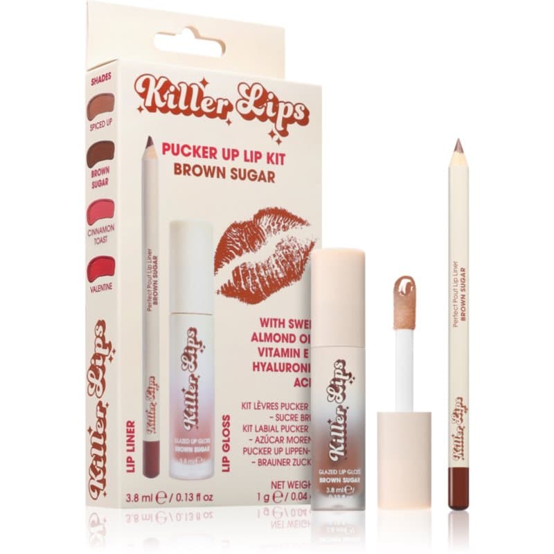 Pucker Up Lip Kit zestaw do ust dla kobiet Brown Sugar