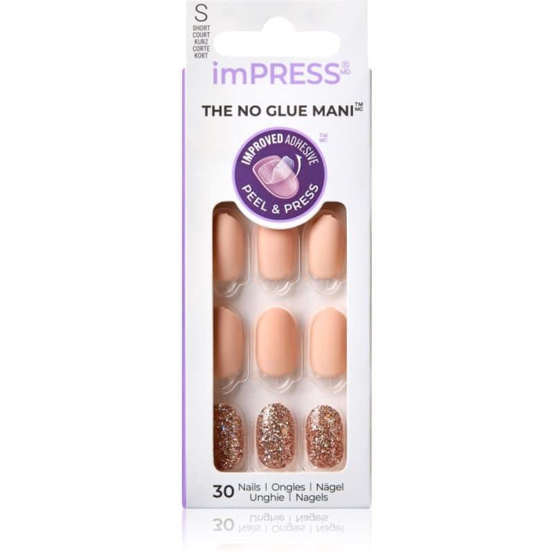 imPRESS The No Glue Mani Short sztuczne paznokcie samoprzylepne Evanesce