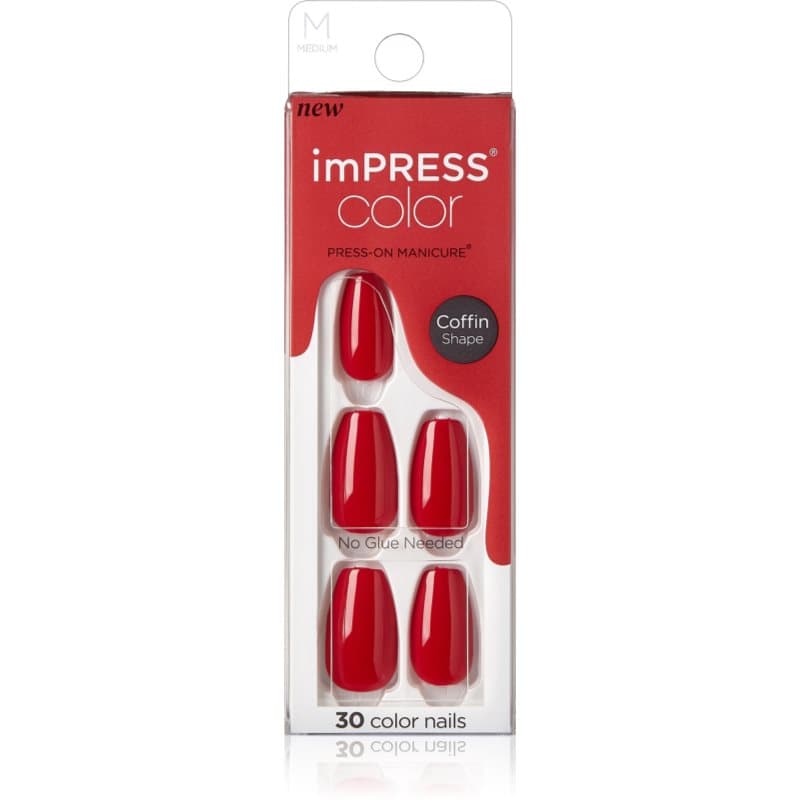 imPRESS Color Medium sztuczne paznokcie Reddy or Not