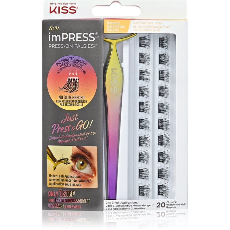 imPRESS Press-on Falsies kępki sztucznych rzęs z węzełkiem 01 Natural