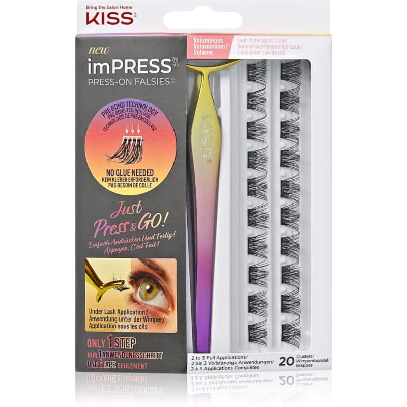 imPRESS Press-on Falsies kępki sztucznych rzęs z węzełkiem 02 Voluminous
