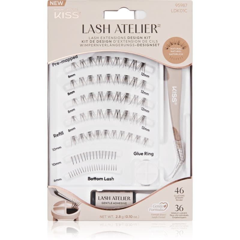 Lash Atelier Desing Kit kępki sztucznych rzęs z klejem 01