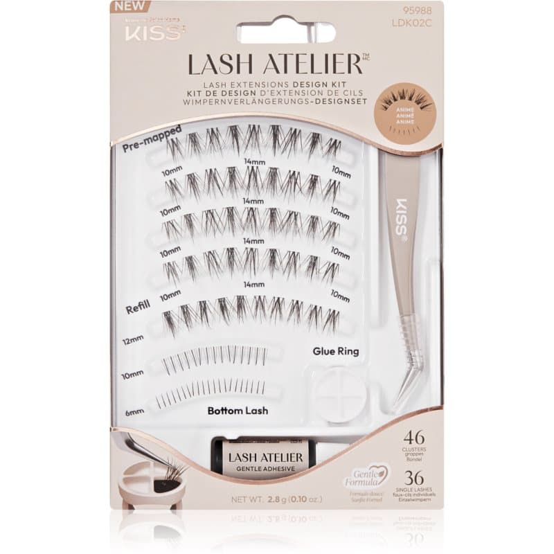 Lash Atelier Desing Kit kępki sztucznych rzęs z klejem 02