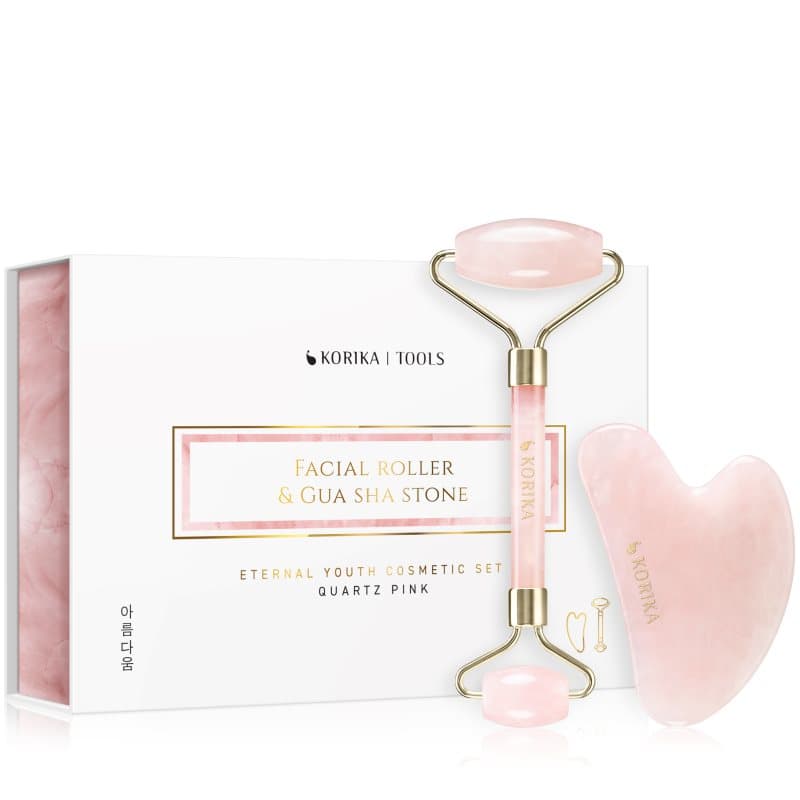 Tools Face Roller & Gua Sha wałek do masażu twarzy i akcesorium do masażu Quartz Pink