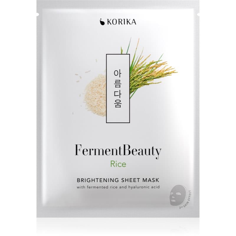 FermentBeauty Brightening Face Sheet Mask with Fermented Rice and Hyaluronic Acid maska rozświetlająca w płacie ze sfermentowanym ryżem i kwase