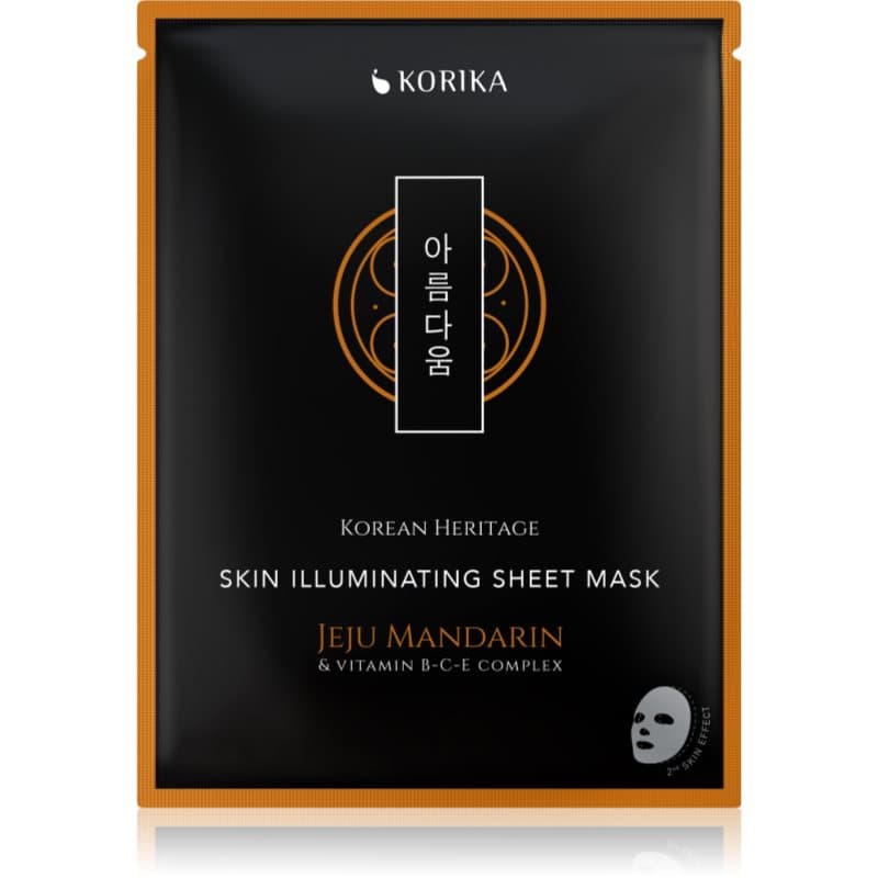 Korean Heritage Jeju Mandarin & Vitamin B-C-E Complex Skin Illuminating Sheet Mask maska rozświetlająca w płacie