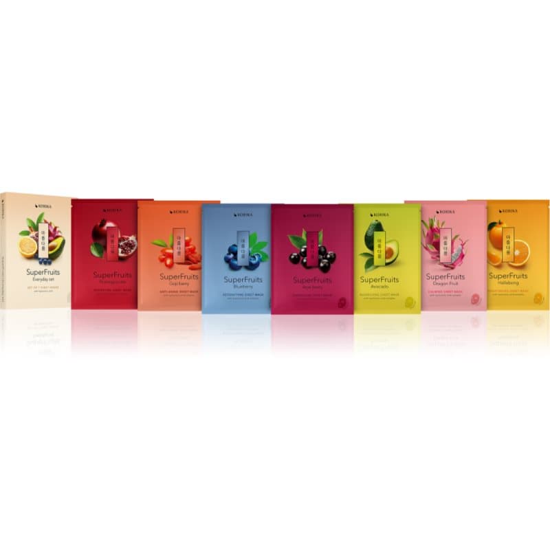 SuperFruits Everyday Set of 7 Face Sheet Masks zestaw masek do twarzy