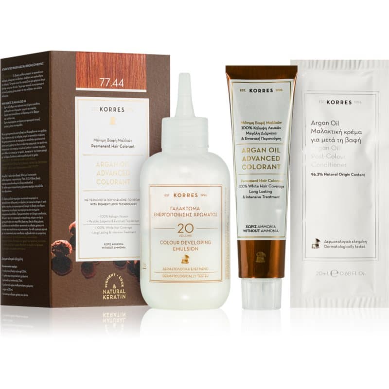 Argan Oil trwała farba do włosów z olejkiem arganowym odcień 77.44 Intense Copper Blonde
