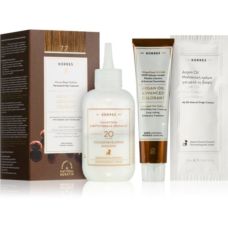 Argan Oil trwała farba do włosów z olejkiem arganowym odcień 7.7 Mocha