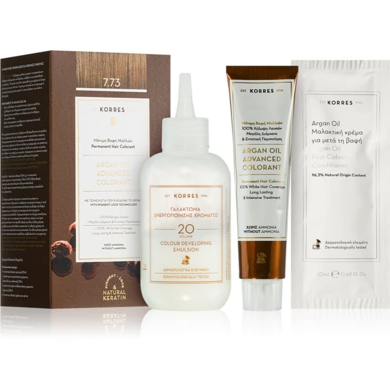 Argan Oil trwała farba do włosów z olejkiem arganowym odcień 7.73 Golden Mocha