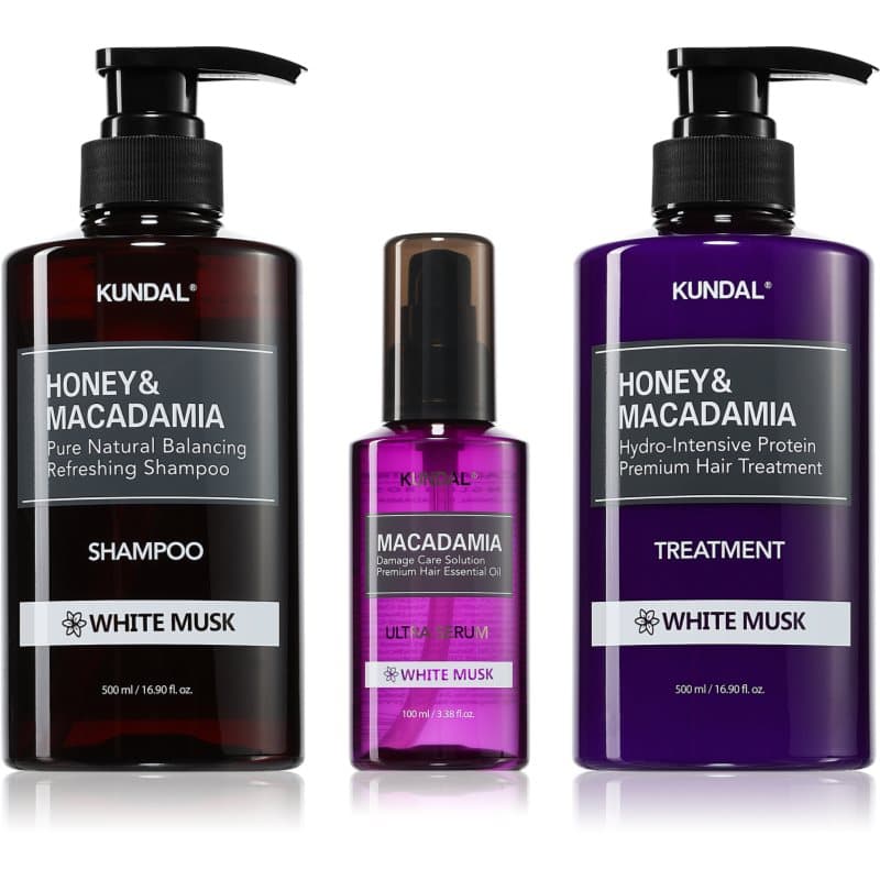 Honey & Macadamia White Musk zestaw do włosów suchych i zniszczonych