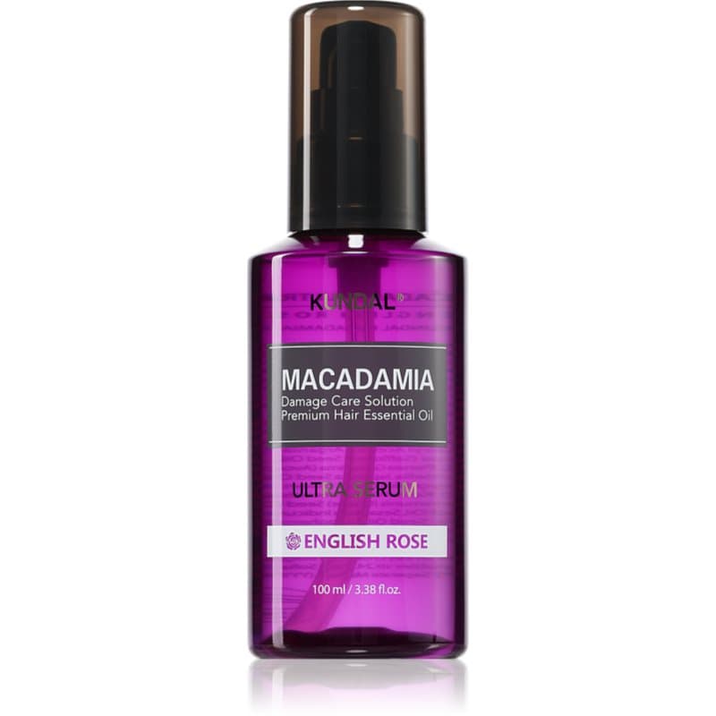 Macadamia Ultra Serum English Rose regenerujące serum w olejku do włosów zniszczonych