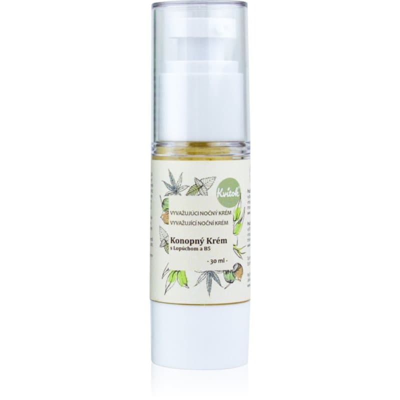 Cream with Cannabis Oil with Burdock and B5 krem na noc do skóry tłustej