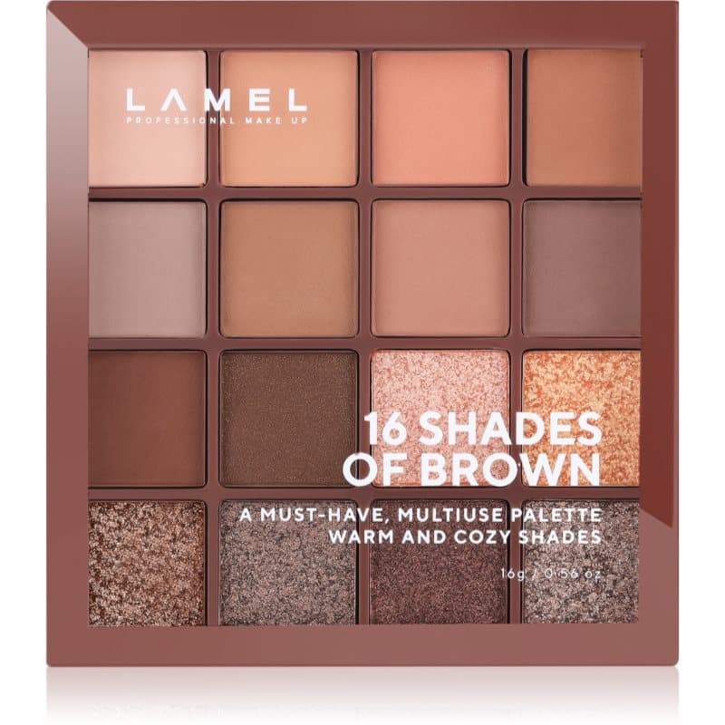 16 Shades Of Brown paleta cieni do powiek