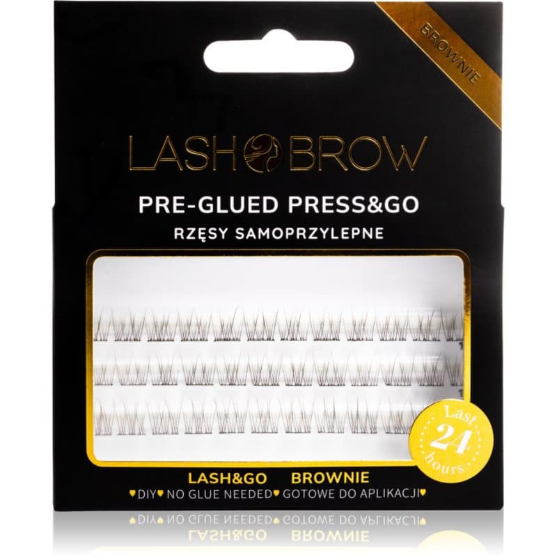 Press&Go Self-Adhesive Eyelashes kępki rzęs samoprzylepne No Make Up Brownie
