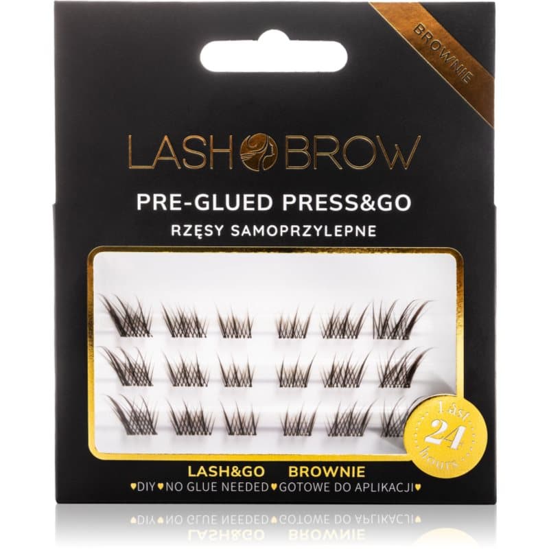 Press&Go Self-Adhesive Eyelashes kępki rzęs samoprzylepne Lashy Brownie