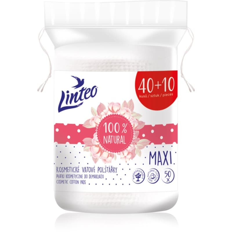 Natural Cotton Pads waciki do demakijażu Maxi 40 + 10ks
