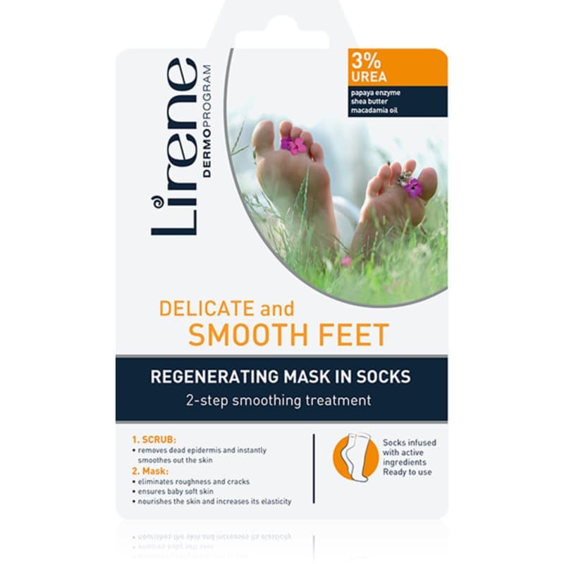 Foot Care regeneracja skóry stóp w dwóch etapach peeling + maska w postaci skarpet 3% Urea