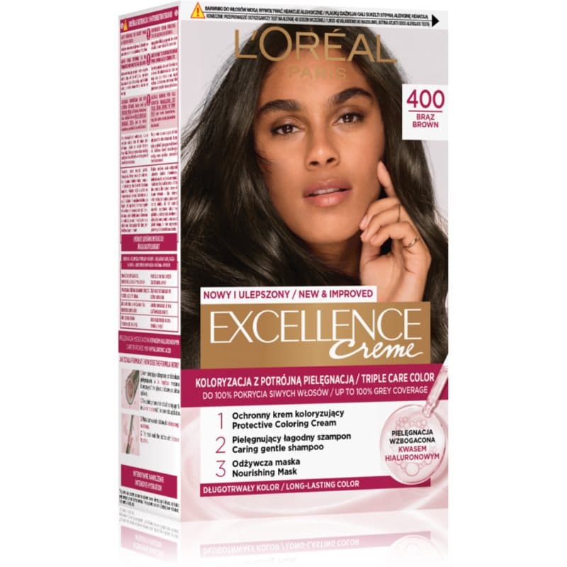 Paris Excellence Creme farba do włosów 400 Brąz