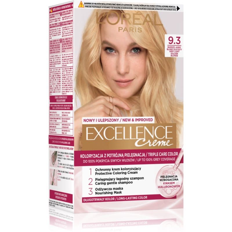 Excellence Cool Creme farba do włosów odcień 9.3 Bardzo jasny blond złocisty