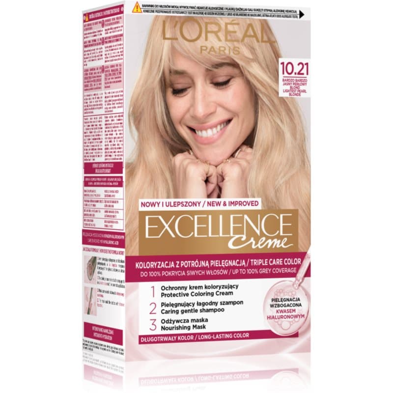 Excellence Cool Creme farba do włosów odcień 10.21 Bardzo jasny perłowy blond