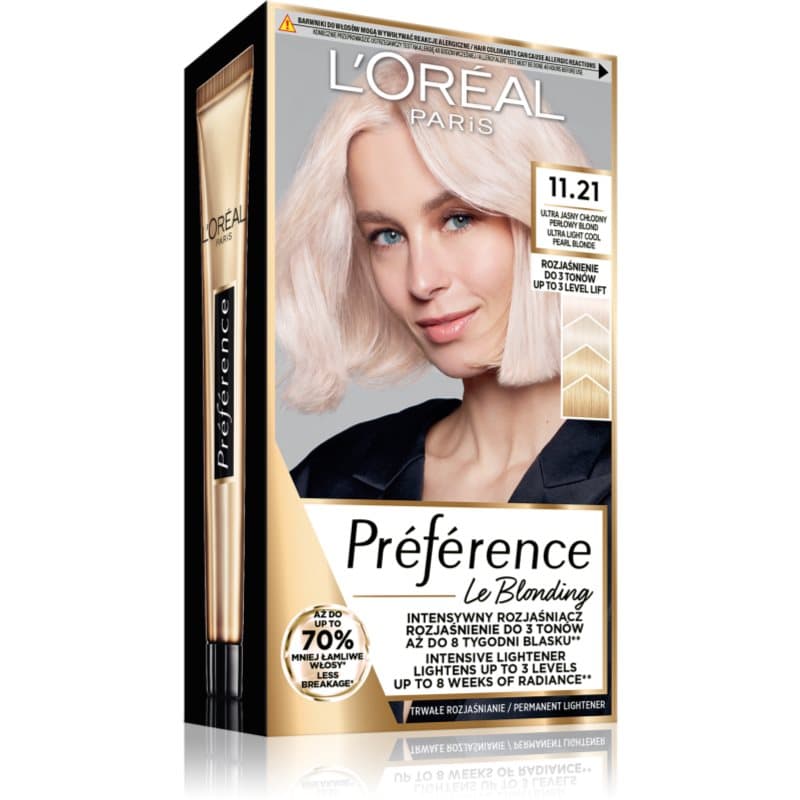 Préférence Le Blonding farba do włosów do rozjaśniania włosów odcień 11.21 Ultra light cool pearl blonde