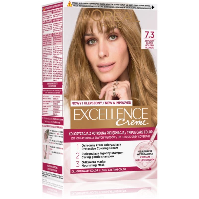 Excellence Cool Creme farba do włosów odcień 7.3 Golden blonde