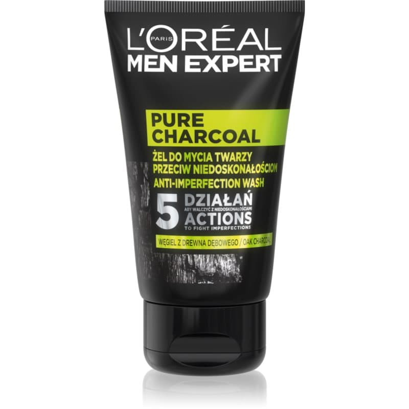 Paris Men Expert Pure Charcoal oczyszczający żel z węglem przeciw niedoskonałościom skóry