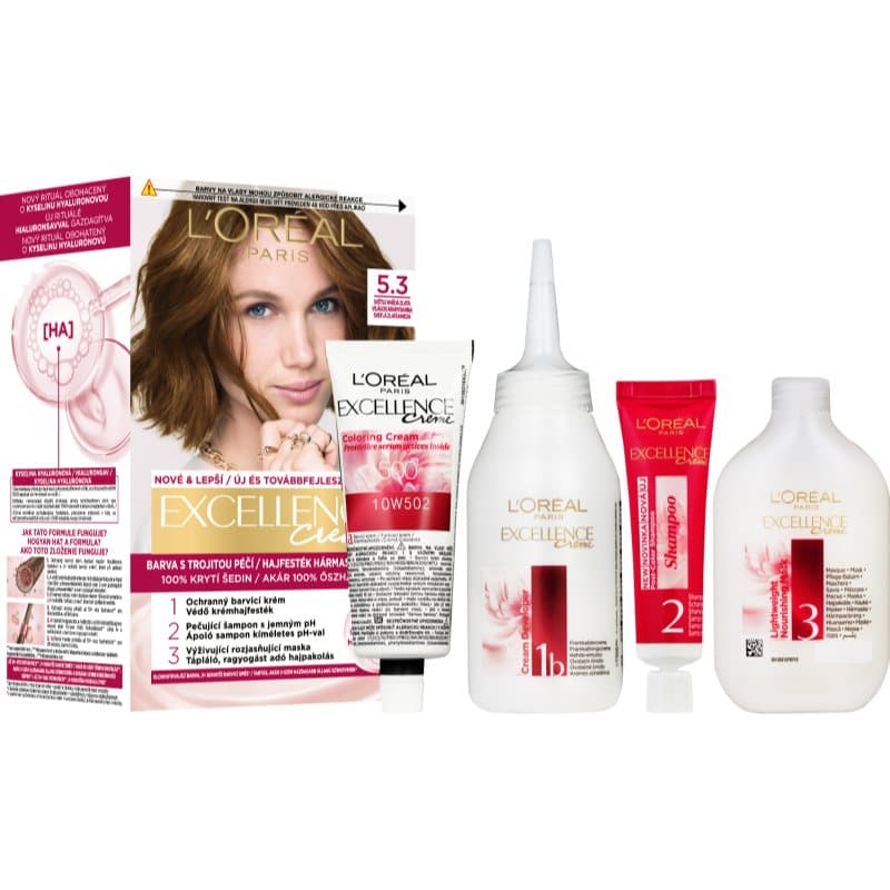 Excellence Cool Creme farba do włosów odcień 5.3 Natural Golden Brown