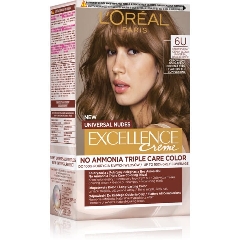Paris Excellence Universal Nudes trwała farba do włosów odcień DRK BLOND 6U