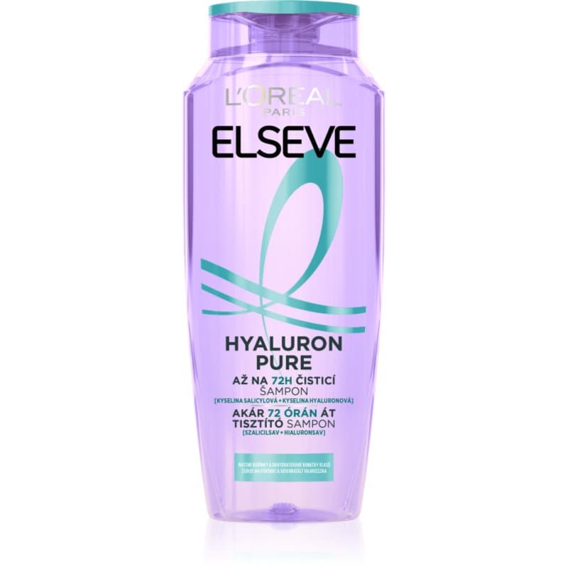 Elseve Hyaluron Pure szampon nawilżający do przetłuszczającej się skóry głowy i suchych końcówek