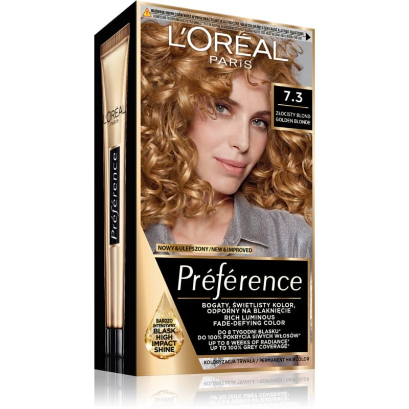 Paris Preference farba do włosów 7.3 Złocisty Blond