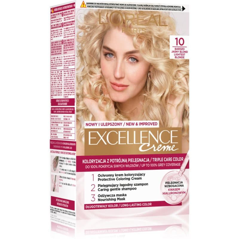 Excellence Cool Creme farba do włosów odcień 10 Bardzo jasny blond