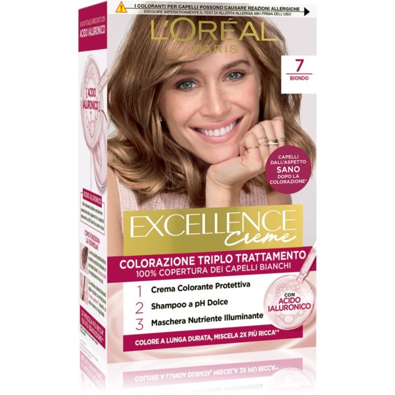 Excellence Cool Creme farba do włosów odcień 7 Biondo
