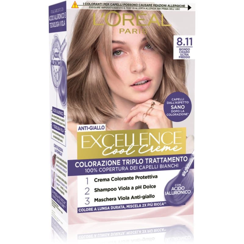 Excellence Cool Creme farba do włosów odcień 8.11 Biondo Chiaro Ultra Freddo
