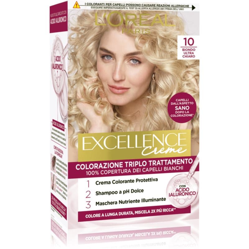 Excellence Cool Creme farba do włosów odcień 10 Biondo Ultra Chiaro