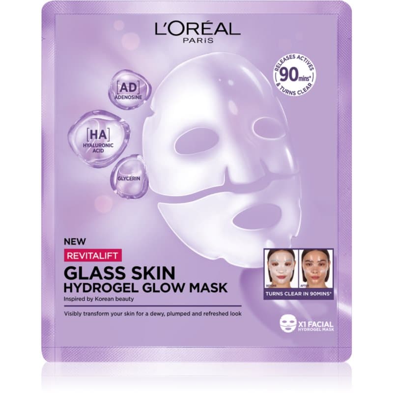 Paris Revitalift Glass Skin maseczka hydrożelowa z efektem rozświetlającym
