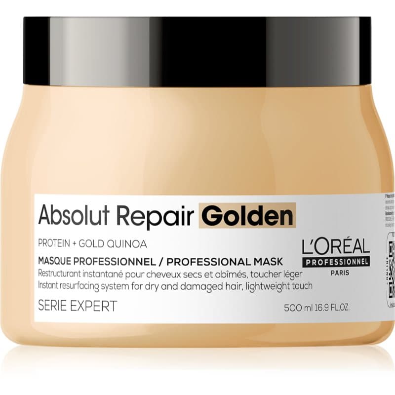 Serie Expert Absolut Repair Golden maseczka regenerująca do włosów suchych i zniszczonych