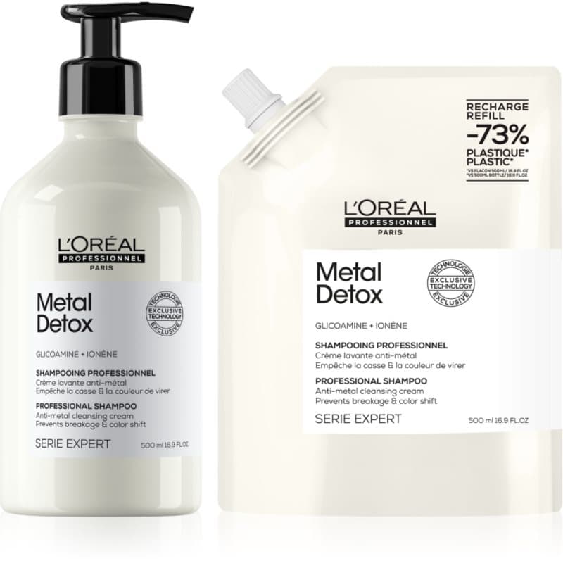 Serie Expert Metal Detox wygodne opakowanie do włosów zniszczonych