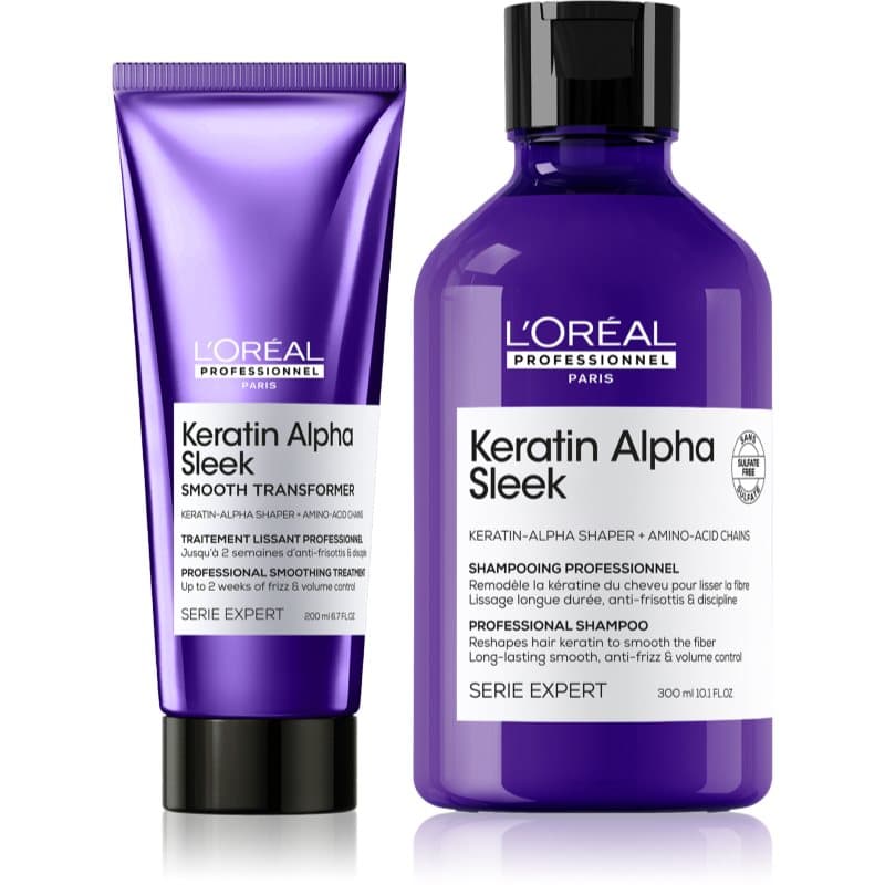 Serie Expert Keratin Alpha Sleek zestaw do wygładzania włosów