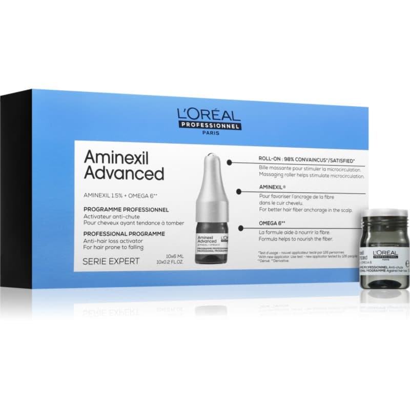Serie Expert Aminexil Advanced ampułki na porost włosów i wzmocnienie cebulek