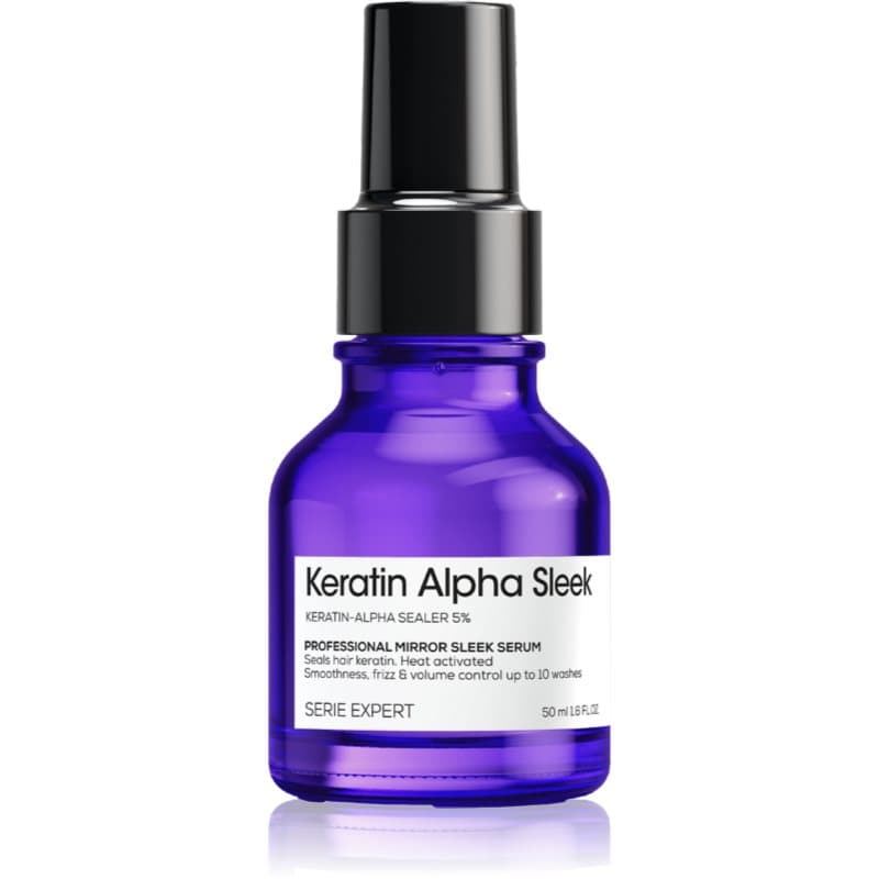 Serie Expert Keratin Alpha Sleek serum wygładzające do nabłyszczania i zmiękczania włosów