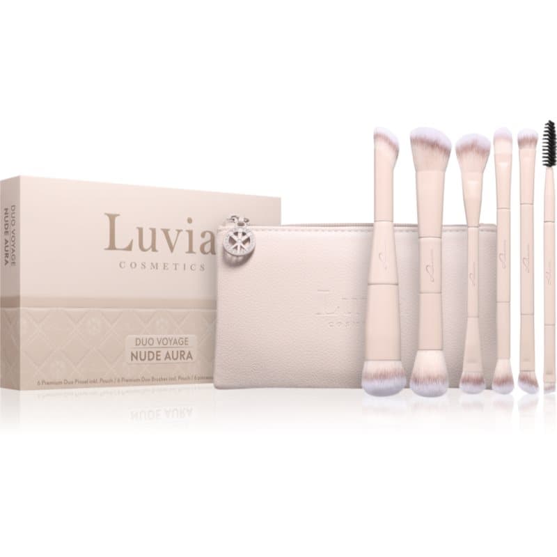 Duo Voyage zestaw pędzli z etui Nude Aura