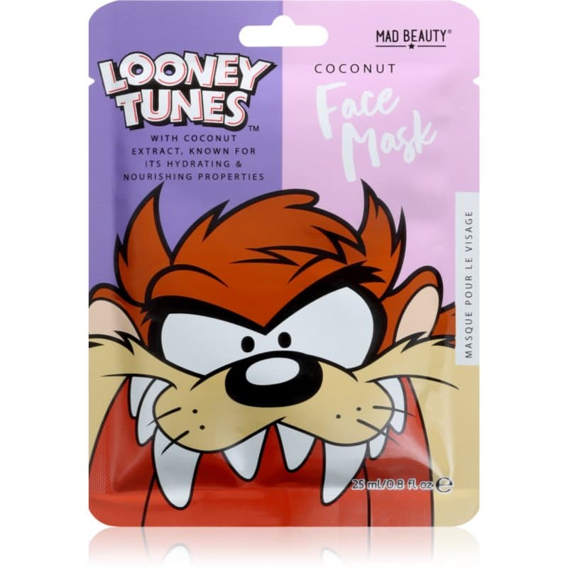 Looney Tunes Taz maska nawilżająca w płacie o działaniu przeciwutleniającym