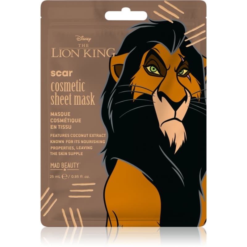 Lion King Scar maska nawilżająca w płacie