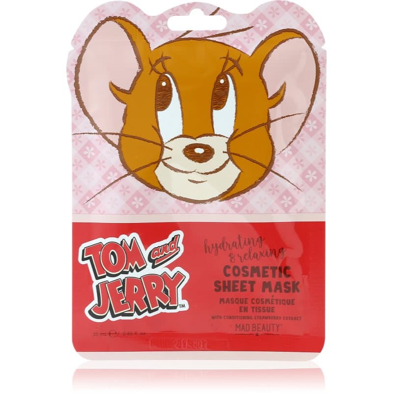 Tom & Jerry Sheet Mask - Jerry maska nawilżająca w płacie z kwasem hialuronowym