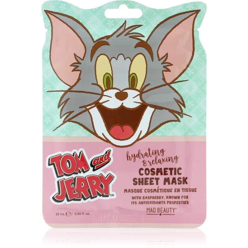 Tom & Jerry Sheet Mask - Tom maska nawilżająca w płacie z kwasem hialuronowym