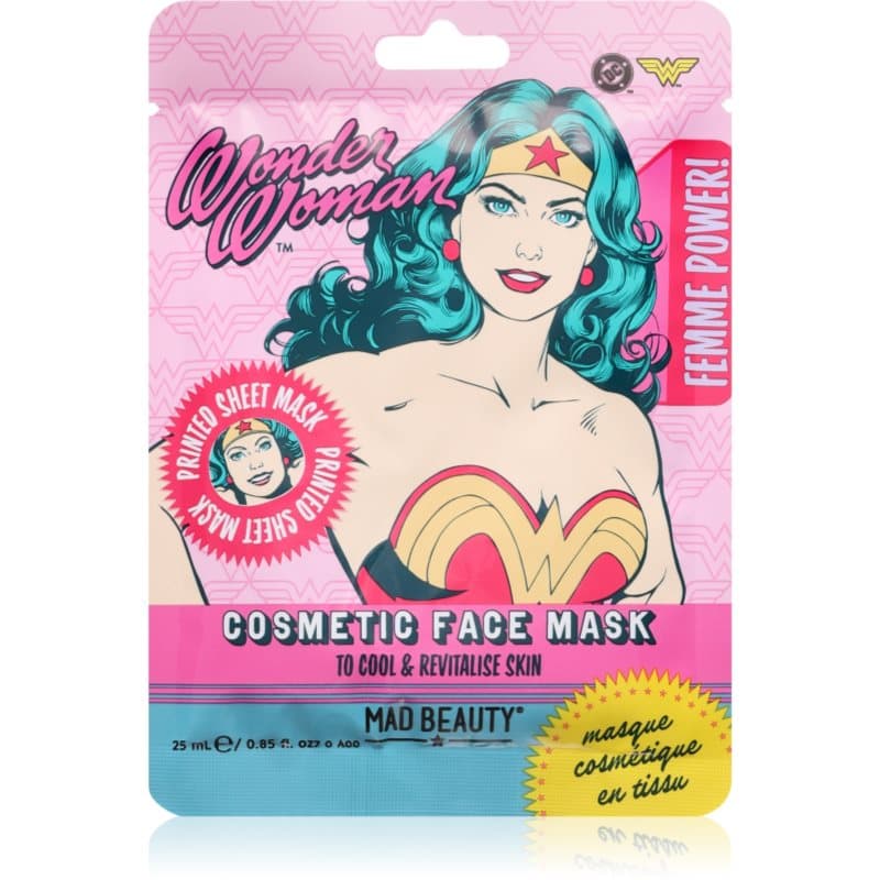 DC Femme Power Wonder Woman maska nawilżająca w płacie
