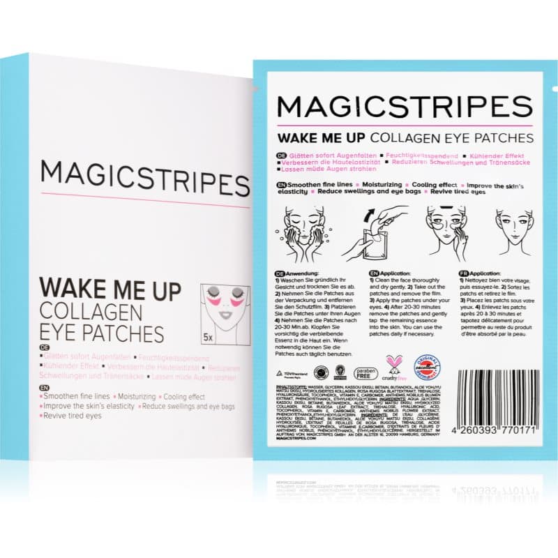 Wake Me Up Collagen Eye Patches maska kolagenowa do okolic oczu przeciw oznakom zmęczenia
